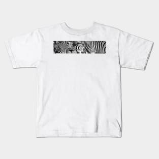 Photo-art zebra  stripes in oblong Kids T-Shirt